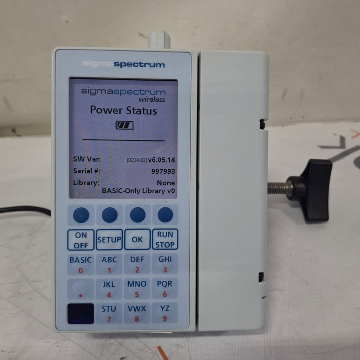 Baxter Sigma Spectrum 6.05.14 with B/G Battery Infusion Pump