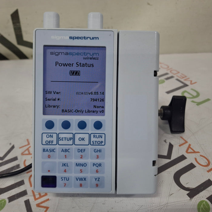 Baxter Sigma Spectrum 6.05.14 with A/B/G/N Battery Infusion Pump