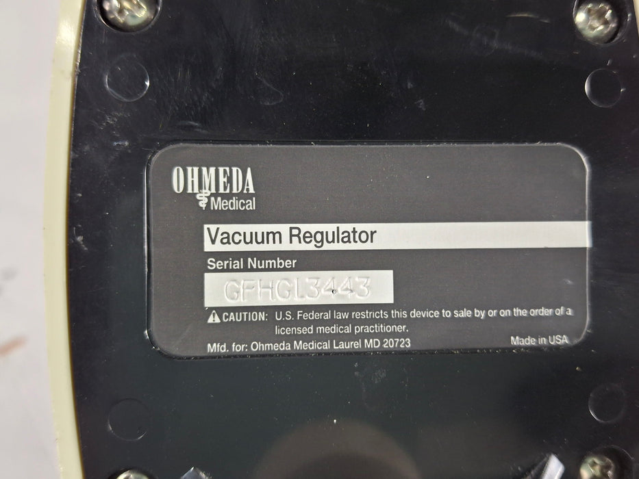 Ohmeda Medical Ohmeda Medical Vacuum Regulator Respiratory reLink Medical