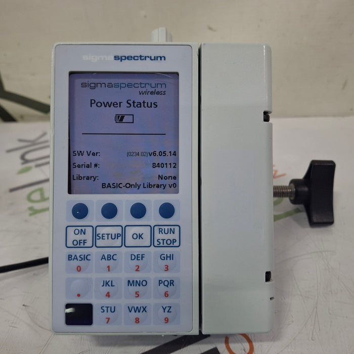 Baxter Sigma Spectrum 6.05.14 with B/G Battery Infusion Pump