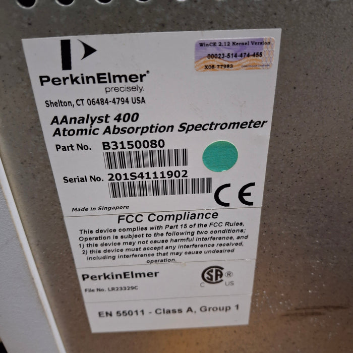 Perkin Elmer AAnalyst 400 Atomic Absorption Spectrometer