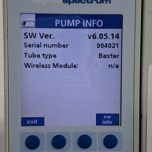 Baxter Baxter Sigma Spectrum 6.05.14 without Battery Infusion Pump Infusion Pump reLink Medical