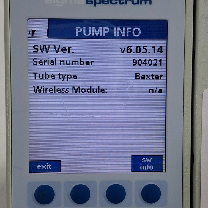 Baxter Baxter Sigma Spectrum 6.05.14 without Battery Infusion Pump Infusion Pump reLink Medical