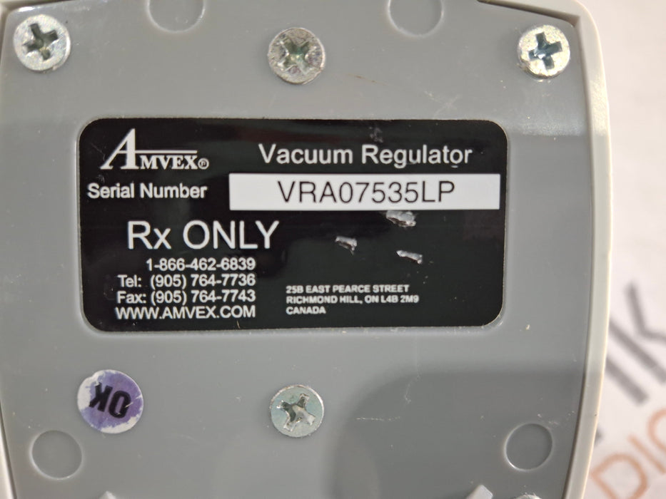 Amvex Vacuum Regulator