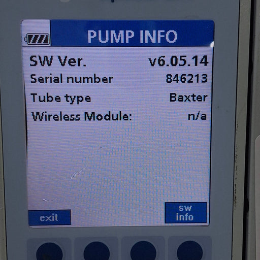 Baxter Baxter Sigma Spectrum 6.05.14 without Battery Infusion Pump Infusion Pump reLink Medical