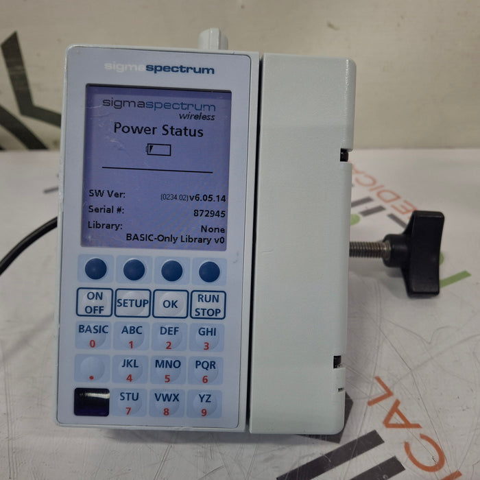 Baxter Sigma Spectrum 6.05.14 with B/G Battery Infusion Pump