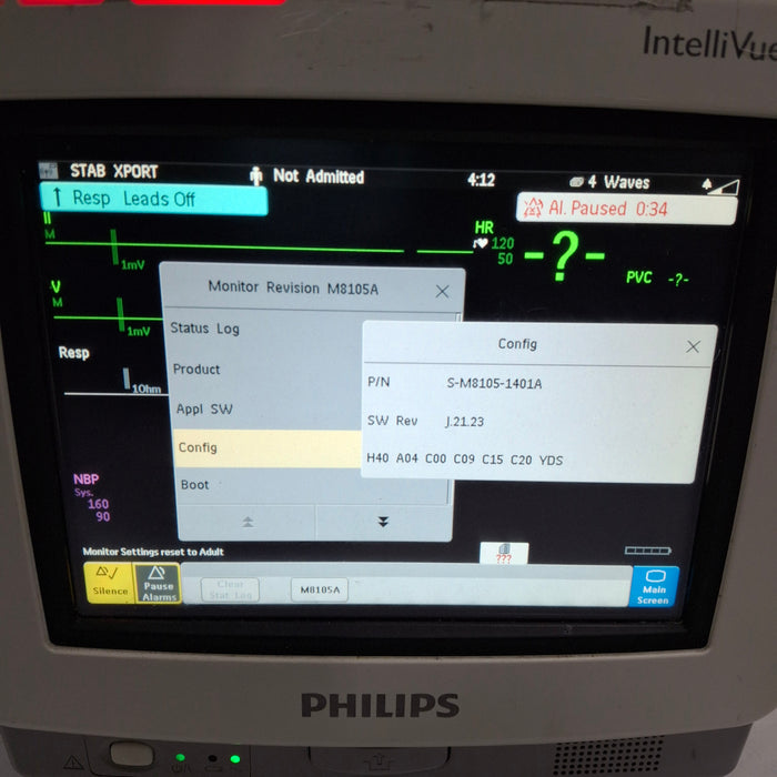 Philips Intellivue MP5 - ECG, Fast SpO2, NIBP, Press, Temp Patient Monitor
