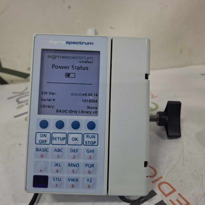 Baxter Sigma Spectrum 6.05.14 with B/G Battery Infusion Pump