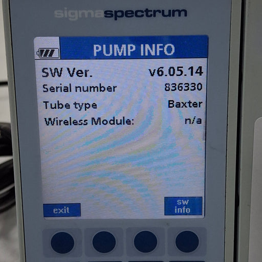 Baxter Baxter Sigma Spectrum 6.05.14 without Battery Infusion Pump Infusion Pump reLink Medical