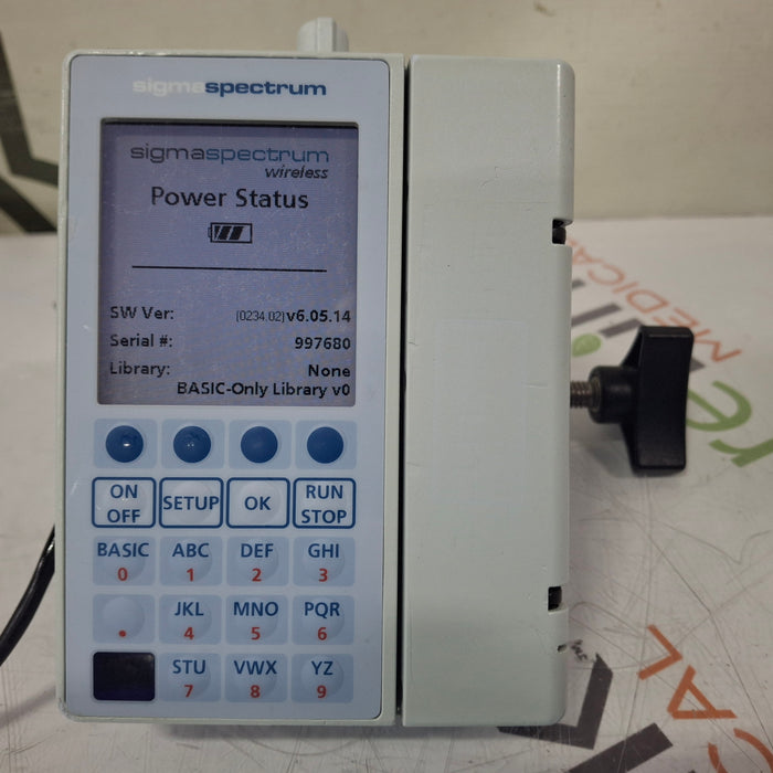 Baxter Sigma Spectrum 6.05.14 with B/G Battery Infusion Pump