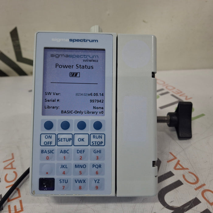 Baxter Sigma Spectrum 6.05.14 with B/G Battery Infusion Pump