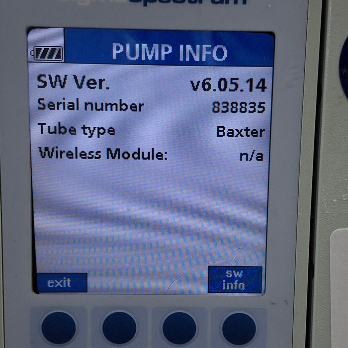 Baxter Sigma Spectrum 6.05.14 without Battery Infusion Pump