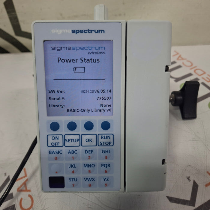 Baxter Sigma Spectrum 6.05.14 with B/G Battery Infusion Pump