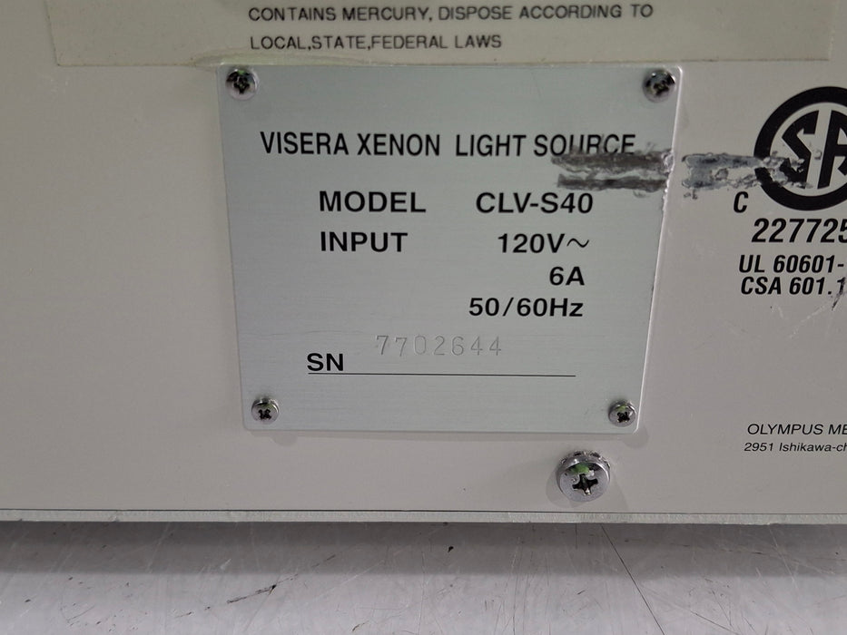 Olympus Visera CLV-S40 Light Source