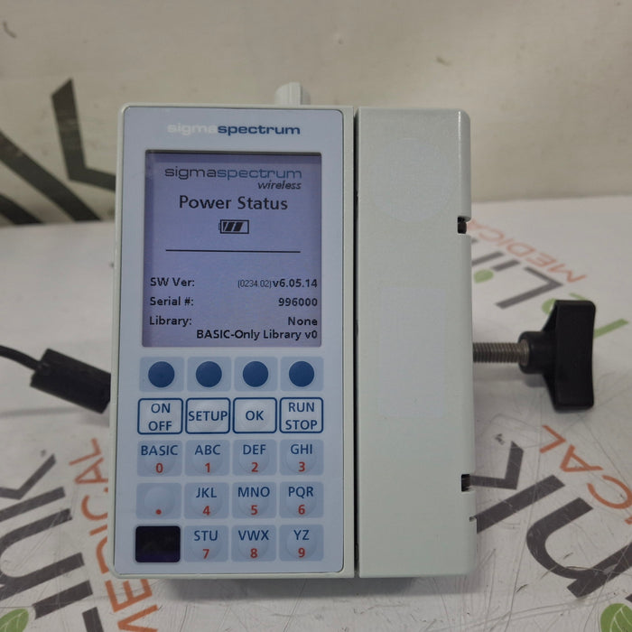 Baxter Sigma Spectrum 6.05.14 with B/G Battery Infusion Pump