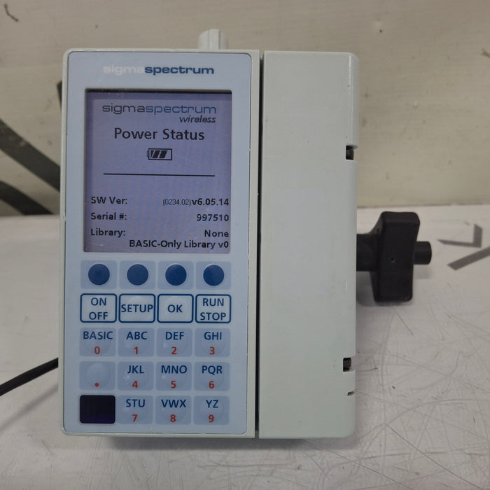 Baxter Sigma Spectrum 6.05.14 with B/G Battery Infusion Pump