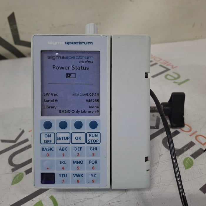 Baxter Sigma Spectrum 6.05.14 with B/G Battery Infusion Pump