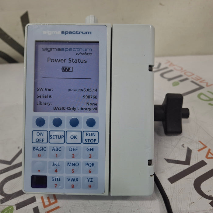 Baxter Sigma Spectrum 6.05.14 with B/G Battery Infusion Pump