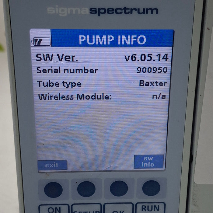 Baxter Sigma Spectrum 6.05.14 without Battery Infusion Pump