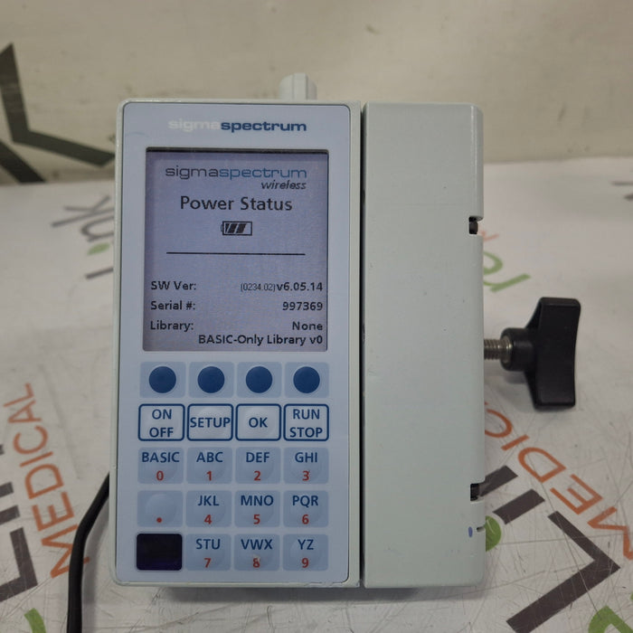 Baxter Sigma Spectrum 6.05.14 with B/G Battery Infusion Pump