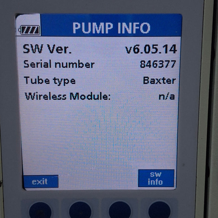 Baxter Sigma Spectrum 6.05.14 without Battery Infusion Pump