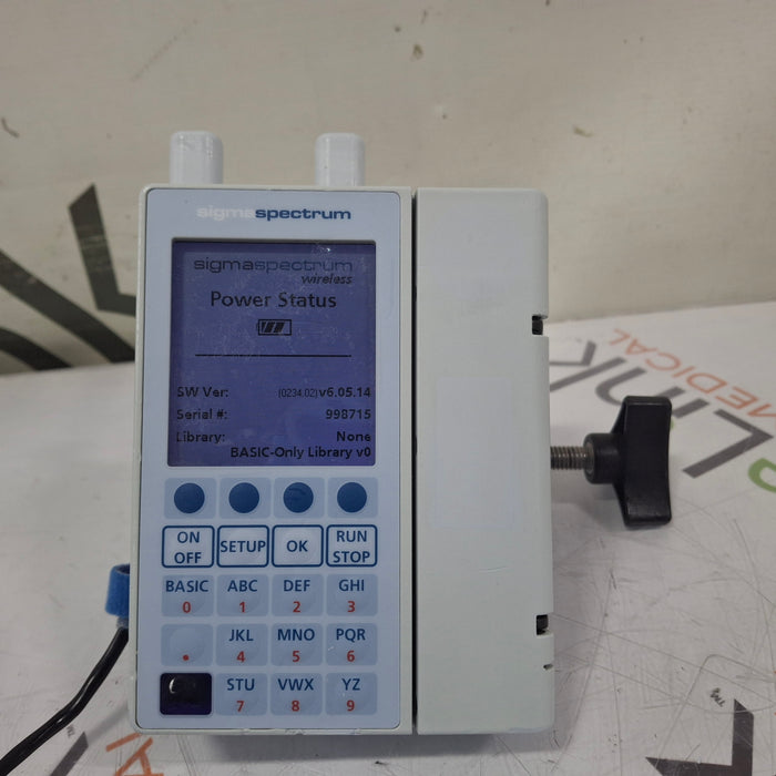 Baxter Sigma Spectrum 6.05.14 with A/B/G/N Battery Infusion Pump