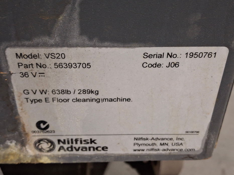 Nilfisk Nilfisk Advance VS20 Floor Burnisher Industrial Equipment reLink Medical