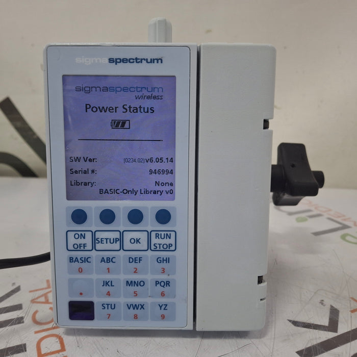 Baxter Sigma Spectrum 6.05.14 with B/G Battery Infusion Pump