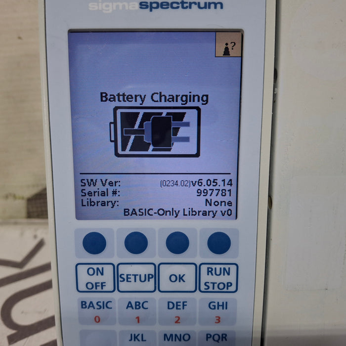 Baxter Sigma Spectrum 6.05.14 with A/B/G/N Battery Infusion Pump