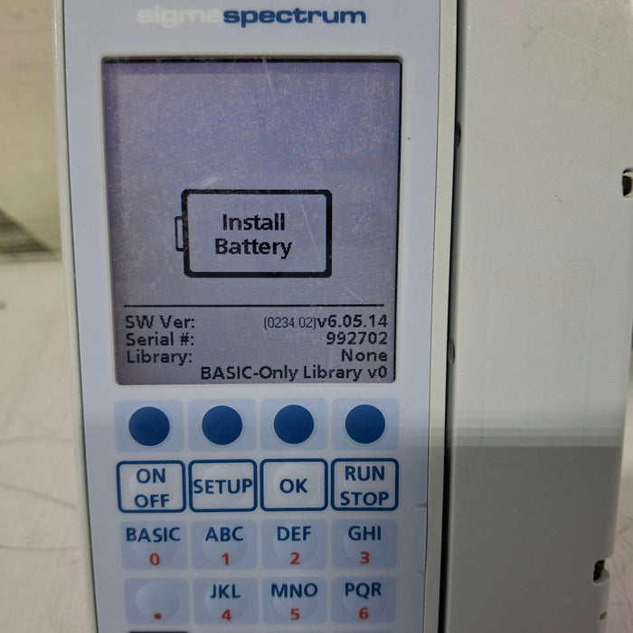 Baxter Sigma Spectrum 6.05.14 with B/G Battery Infusion Pump