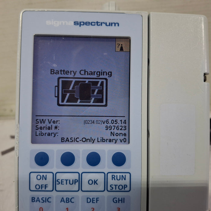 Baxter Sigma Spectrum 6.05.14 with B/G Battery Infusion Pump