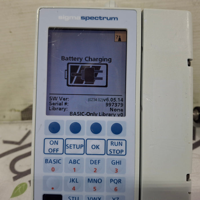 Baxter Sigma Spectrum 6.05.14 with B/G Battery Infusion Pump