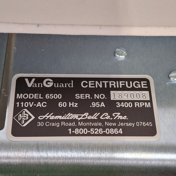 Hamilton Bell Co., Inc Hamilton Bell Co., Inc VanGuard V6500 Centrifuge Centrifuges reLink Medical