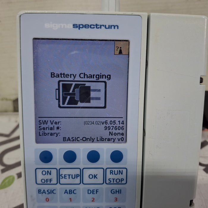 Baxter Sigma Spectrum 6.05.14 with B/G Battery Infusion Pump