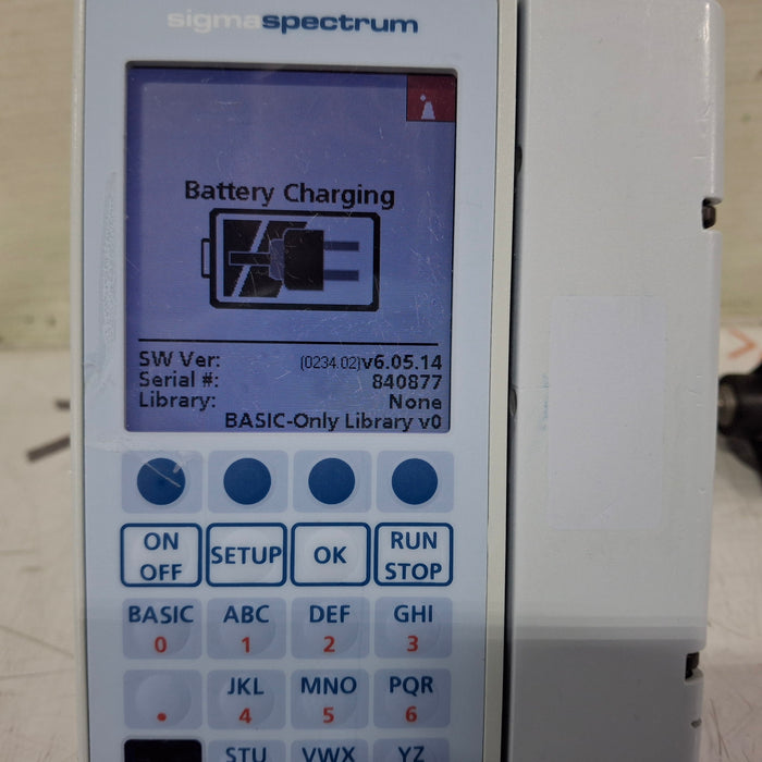 Baxter Sigma Spectrum 6.05.14 with B/G Battery Infusion Pump