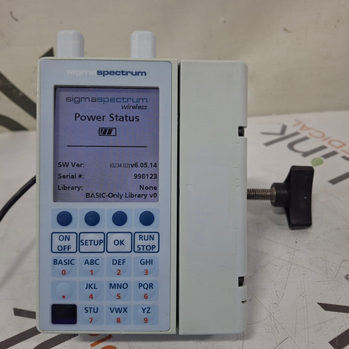 Baxter Sigma Spectrum 6.05.14 with A/B/G/N Battery Infusion Pump