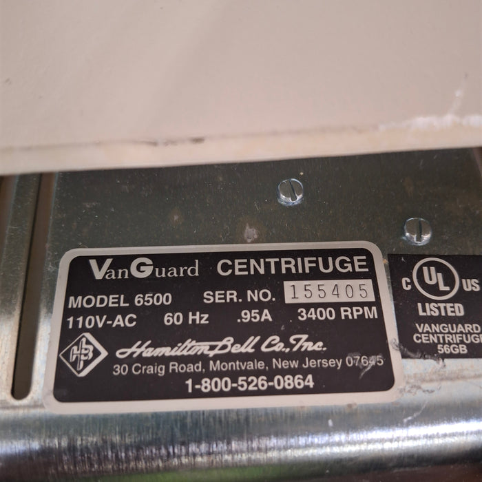 Hamilton Bell Co., Inc Hamilton Bell Co., Inc VanGuard V6500 Centrifuge Centrifuges reLink Medical