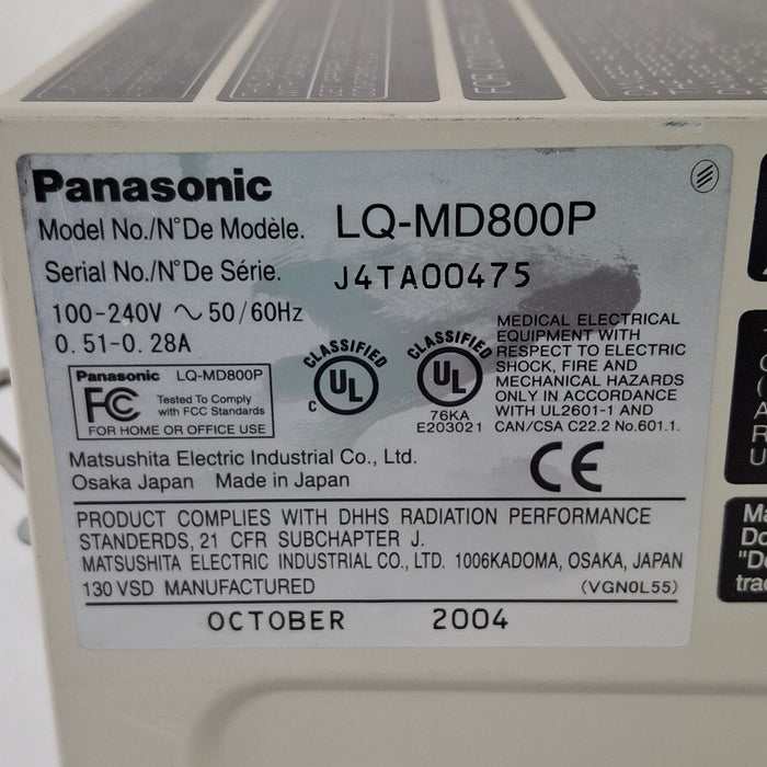 Panasonic Panasonic LQ-MD800P DVD Video Recorder Test Equipment reLink Medical