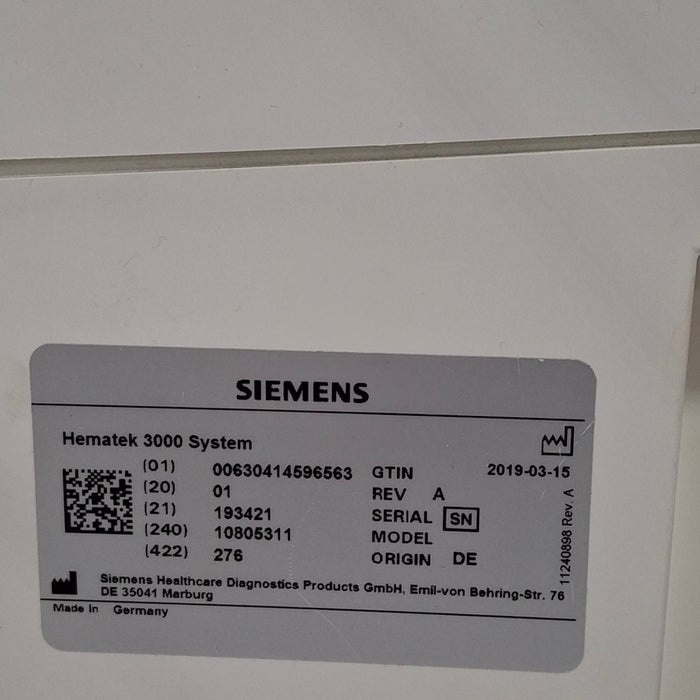 Siemens Siemens Hematek 3000 Slide Stainer Histology and Pathology reLink Medical