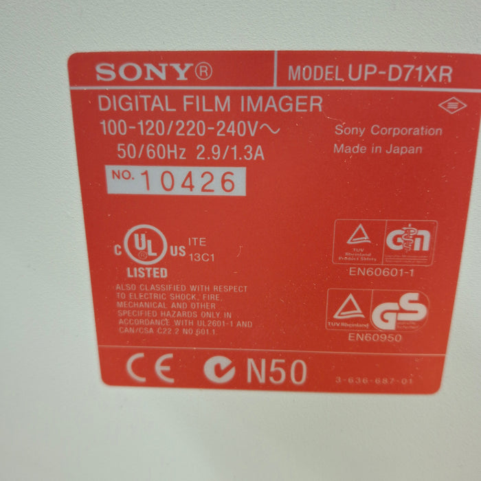 Sony Sony UP-D71XR Digital Film Imager CR and Imagers reLink Medical