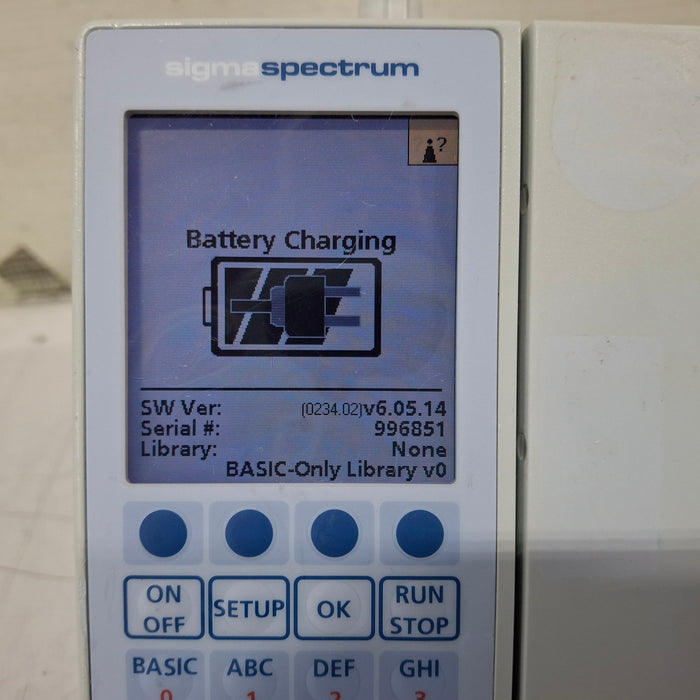 Baxter Sigma Spectrum 6.05.14 with B/G Battery Infusion Pump