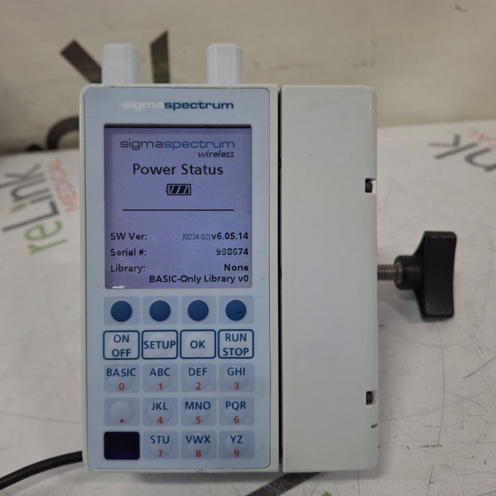 Baxter Sigma Spectrum w/ A/B/G/N Battery Infusion Pump