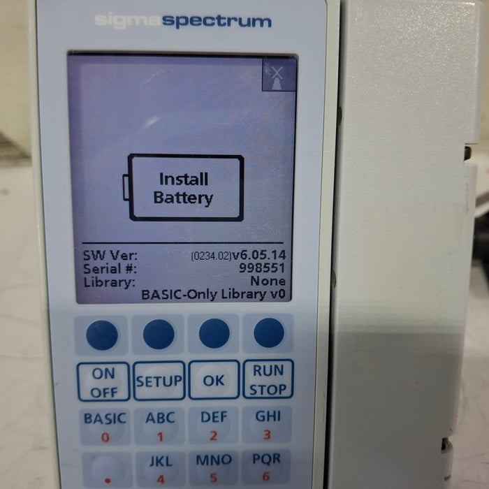 Baxter Sigma Spectrum 6.05.14 with A/B/G/N Battery Infusion Pump