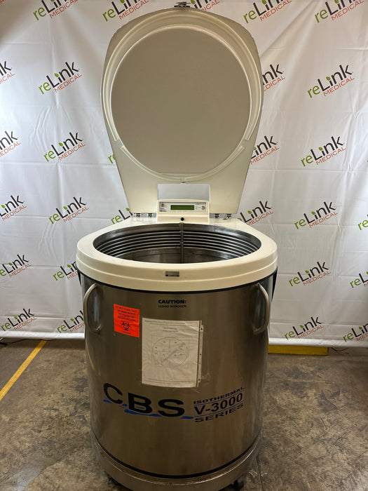 Custom BioGenic Systems Custom BioGenic Systems V-3000 Series Liquid Nitrogen Tank Research Lab reLink Medical