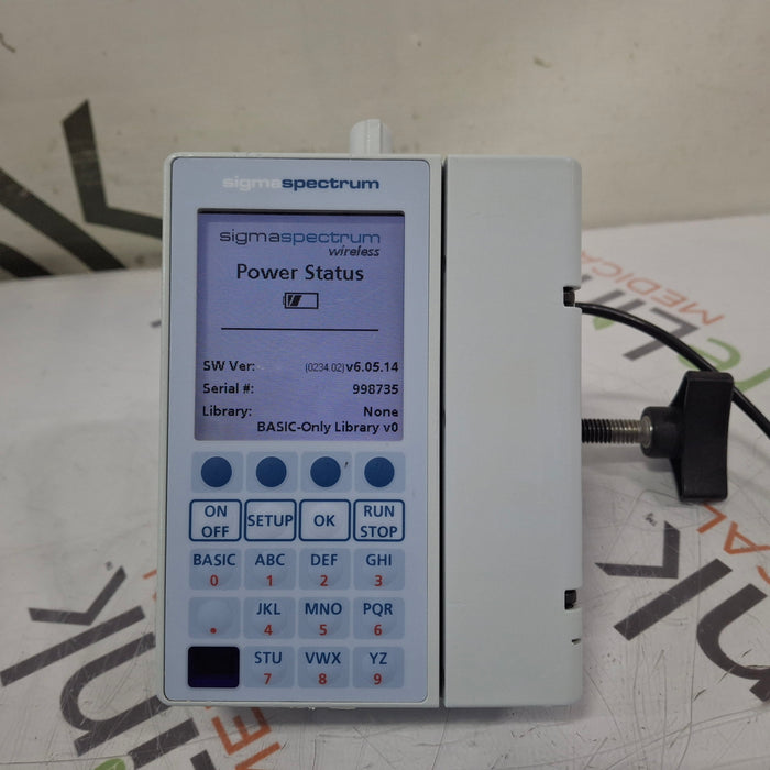 Baxter Sigma Spectrum 6.05.14 with B/G Battery Infusion Pump