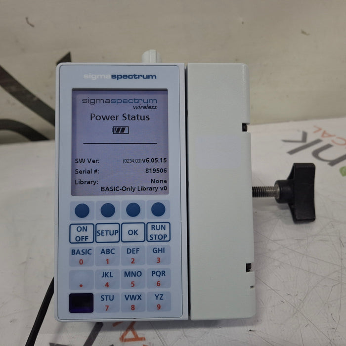 Baxter Sigma Spectrum 6.05.14 with B/G Battery Infusion Pump