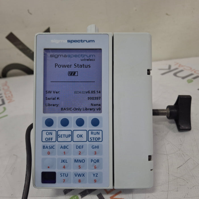 Baxter Sigma Spectrum 6.05.14 with B/G Battery Infusion Pump