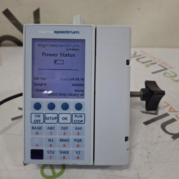 Baxter Sigma Spectrum 6.05.14 with B/G Battery Infusion Pump