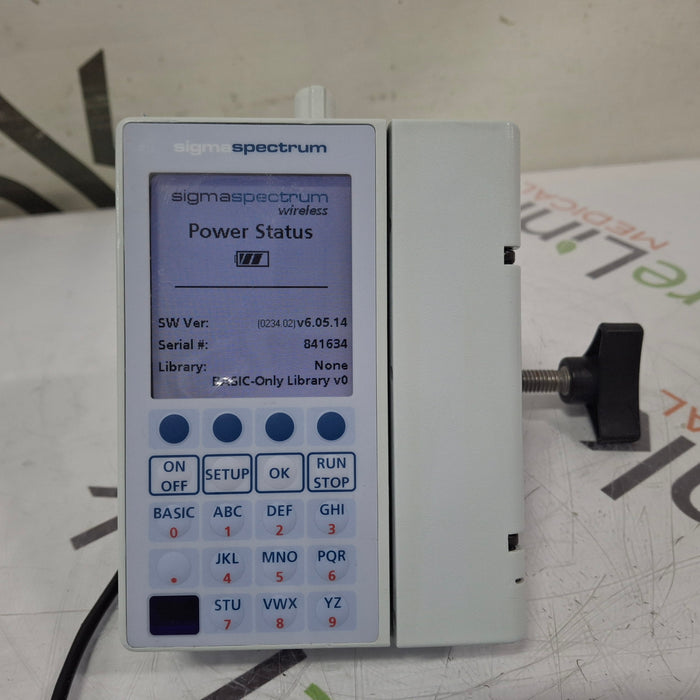 Baxter Sigma Spectrum 6.05.14 with B/G Battery Infusion Pump