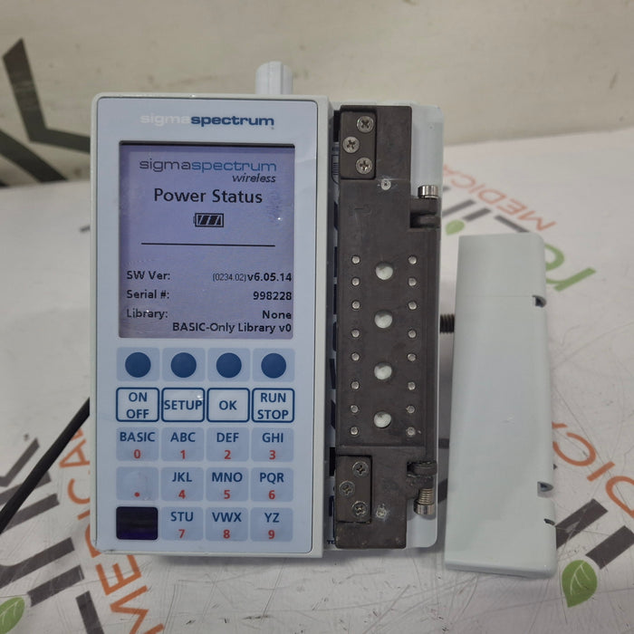 Baxter Sigma Spectrum 6.05.14 with B/G Battery Infusion Pump